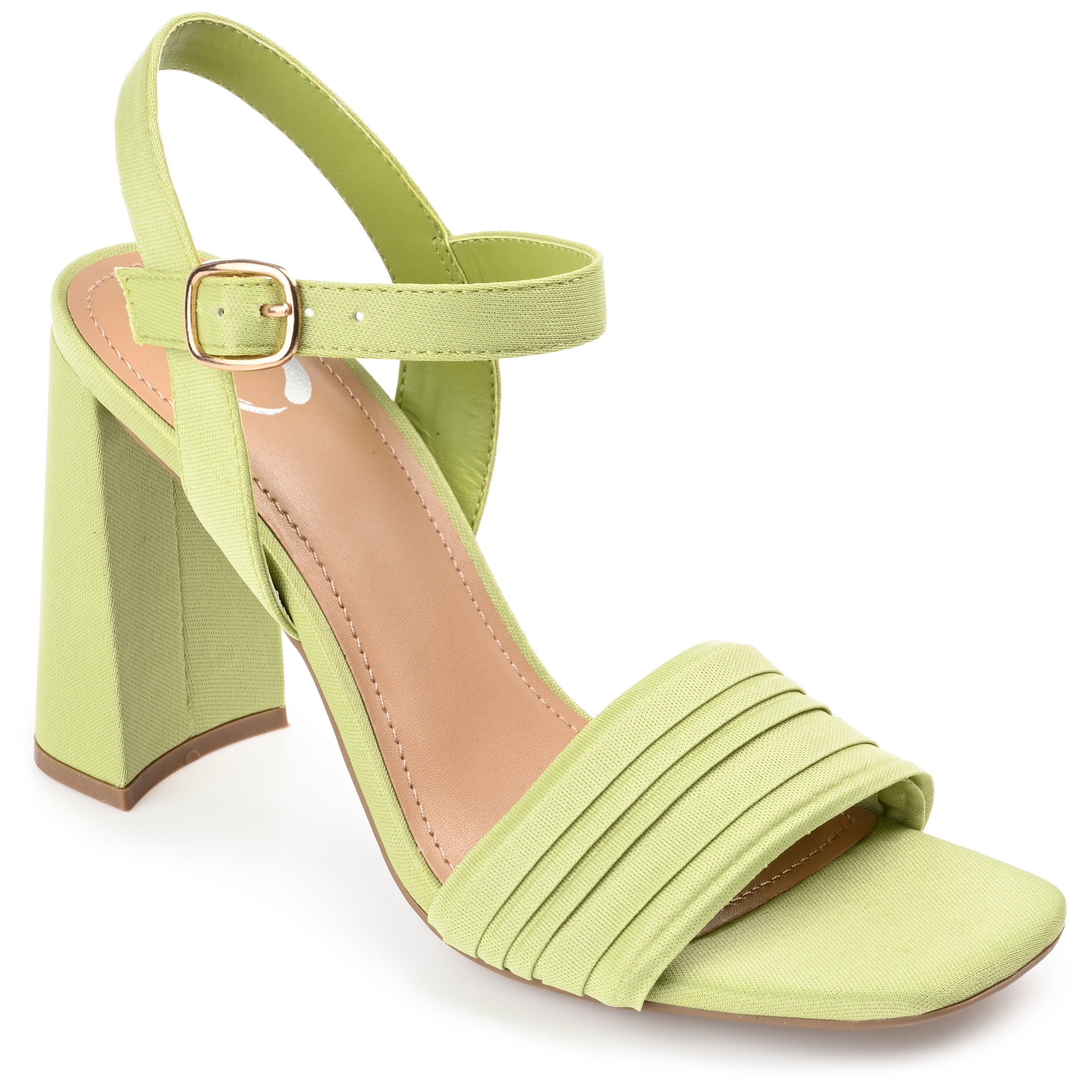 Journee Collection Womens Skiler Tru Comfort Foam Open Square Toe Block Heel Sandals