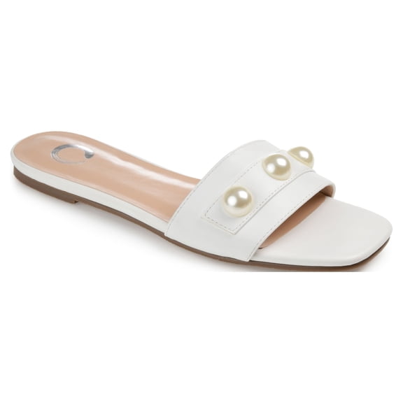Journee Womens Leonie Slide Flat Sandals