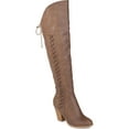 thumbnail image 1 of Journee Collection Womens Spritz Wide Calf Faux Leather Over-The-Knee Boots, 1 of 3