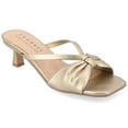 thumbnail image 1 of Journee Womens Starling Kitten Heel Two Tone Open Toe Dress Sandals, Widths Available, 1 of 9