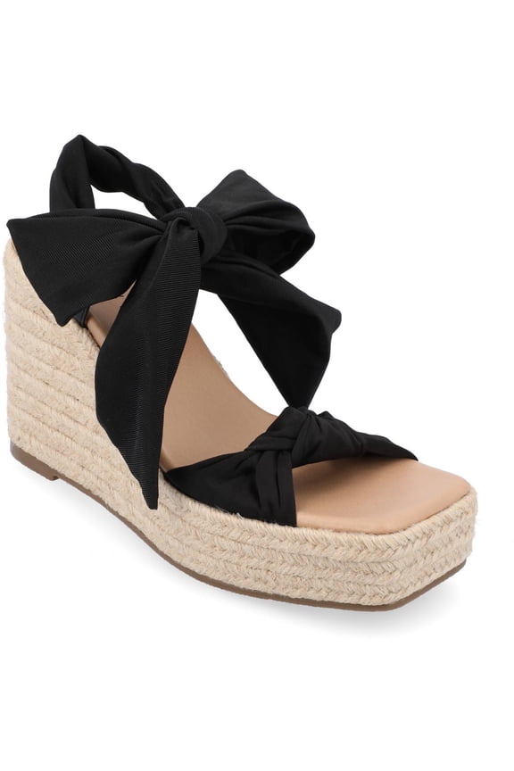 Collection Womens Surria Ankle Tie Open Square Toe Wedge Sandals