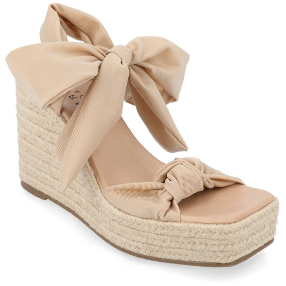 Journee Collection Womens Surria Tru Comfort Foam Espadrille Platform Wedge Sandals