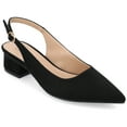 thumbnail image 1 of Journee Womens Sylvia Sling Back Covered Block Heel Pumps, Widths Available, 1 of 9