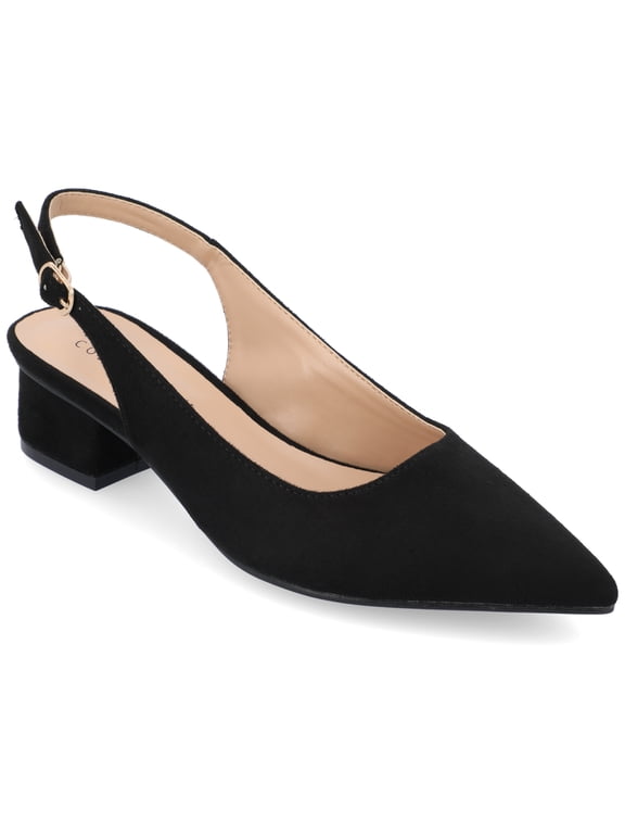 Womens Sylvia Sling Back Covered Block Heel Pumps, Widths Available