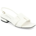 thumbnail image 1 of Journee Collection Womens Tabatha Tru Comfort Foam Low Covered Block Heel Sandals, 1 of 7