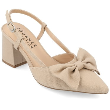 Journee Womens Tailynn Sling Back Block Heel Pumps, Widths Available
