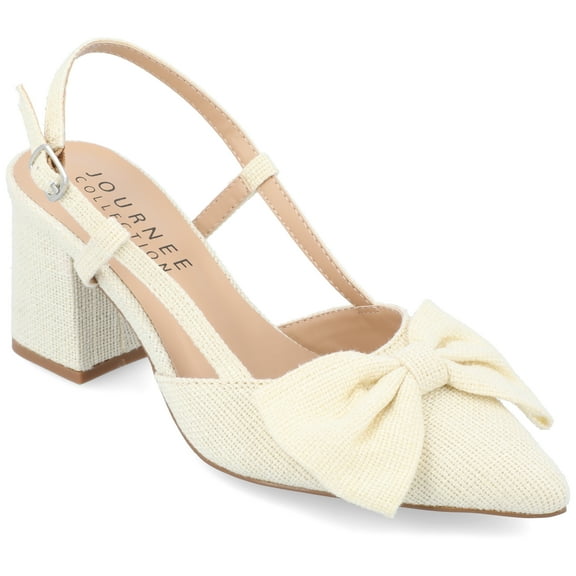 Journee Womens Tailynn Sling Back Block Heel Pumps, Widths Available