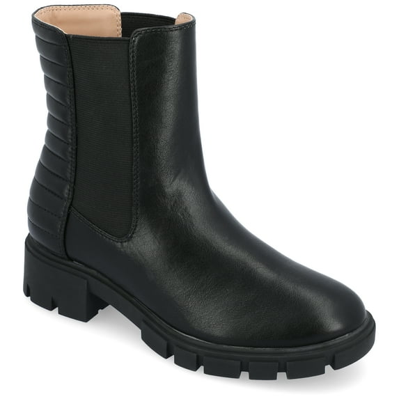 Journee Collection Womens Tatiana Round Toe Block Heel Chelsea Booties