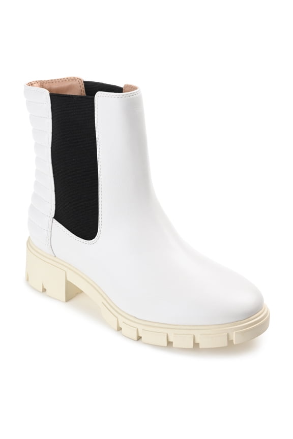 Journee Womens Tatiana Round Toe Block Heel Chelsea Booties