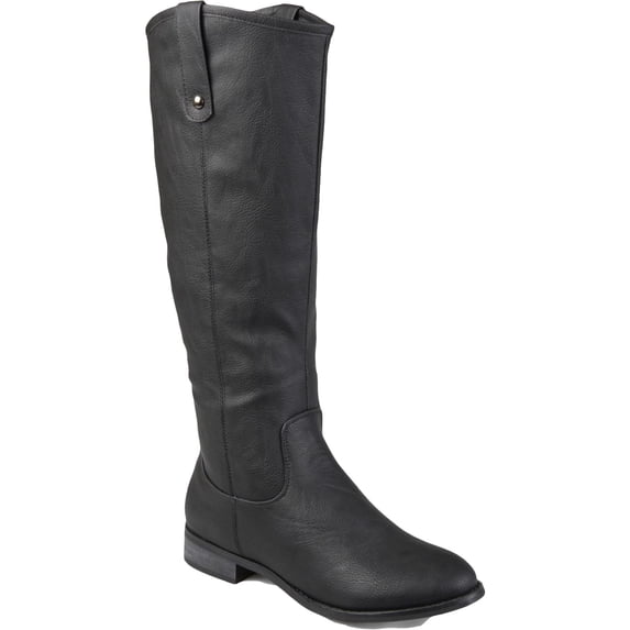 Journee Collection Womens Taven Faux Leather Block Heel Knee-High Boots