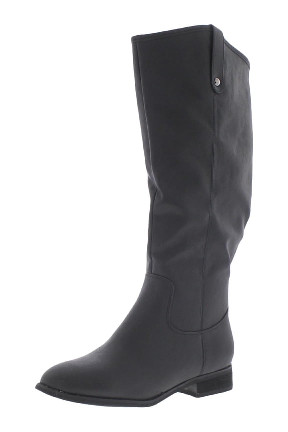 Collection Womens Taven Faux Leather Block Heel Knee-High Boots