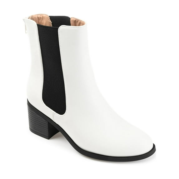 Journee Collection Womens Tayshia Faux Leather Zip Up Ankle Boots