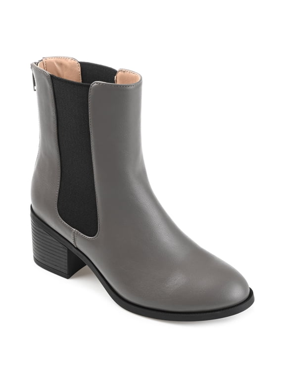 Collection Womens Tayshia Tru Comfort Foam Back Heel Zip Stacked Heel Booties