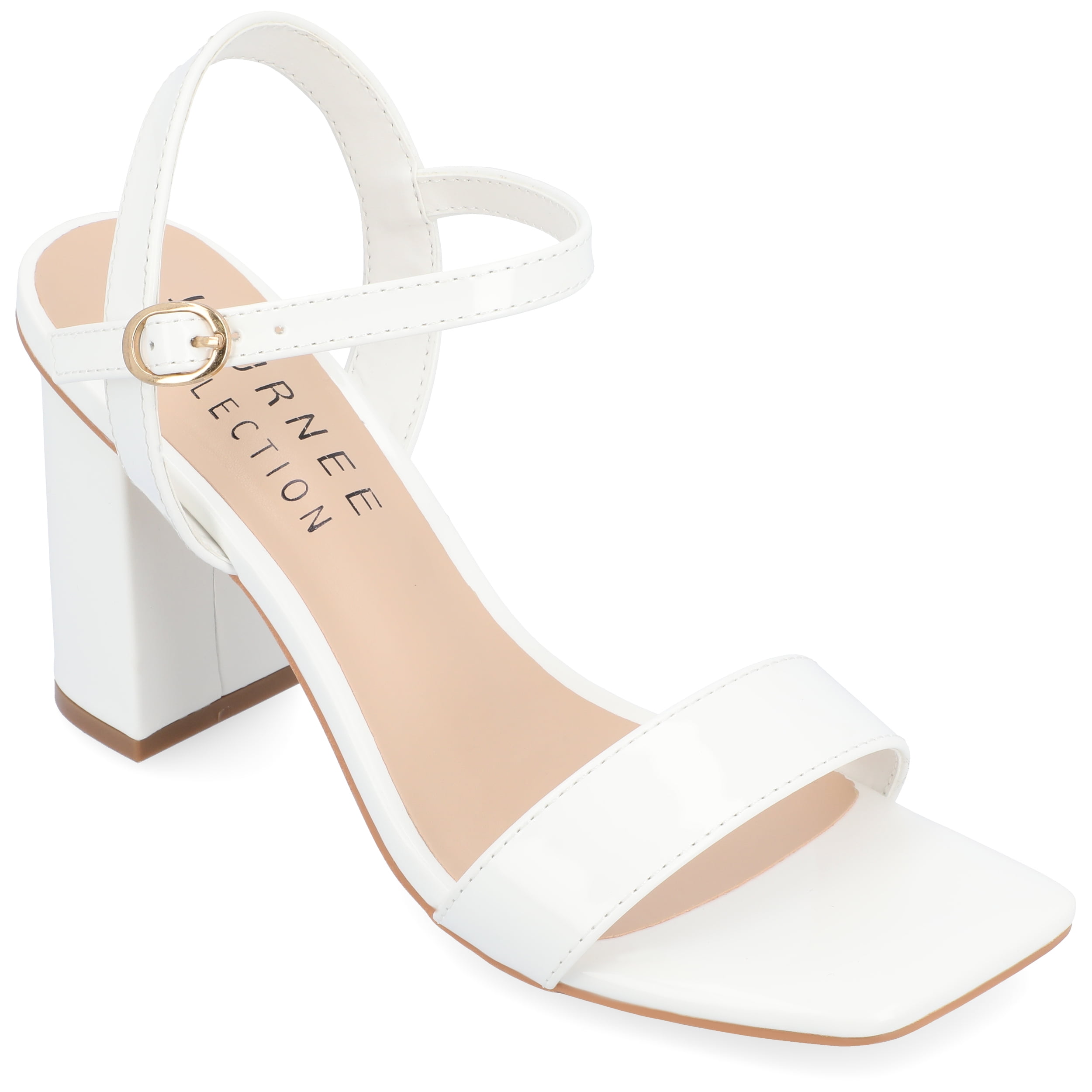 Journee Collection Womens Tivona Tru Comfort Foam Mid Heel Ankle Strap Sandals