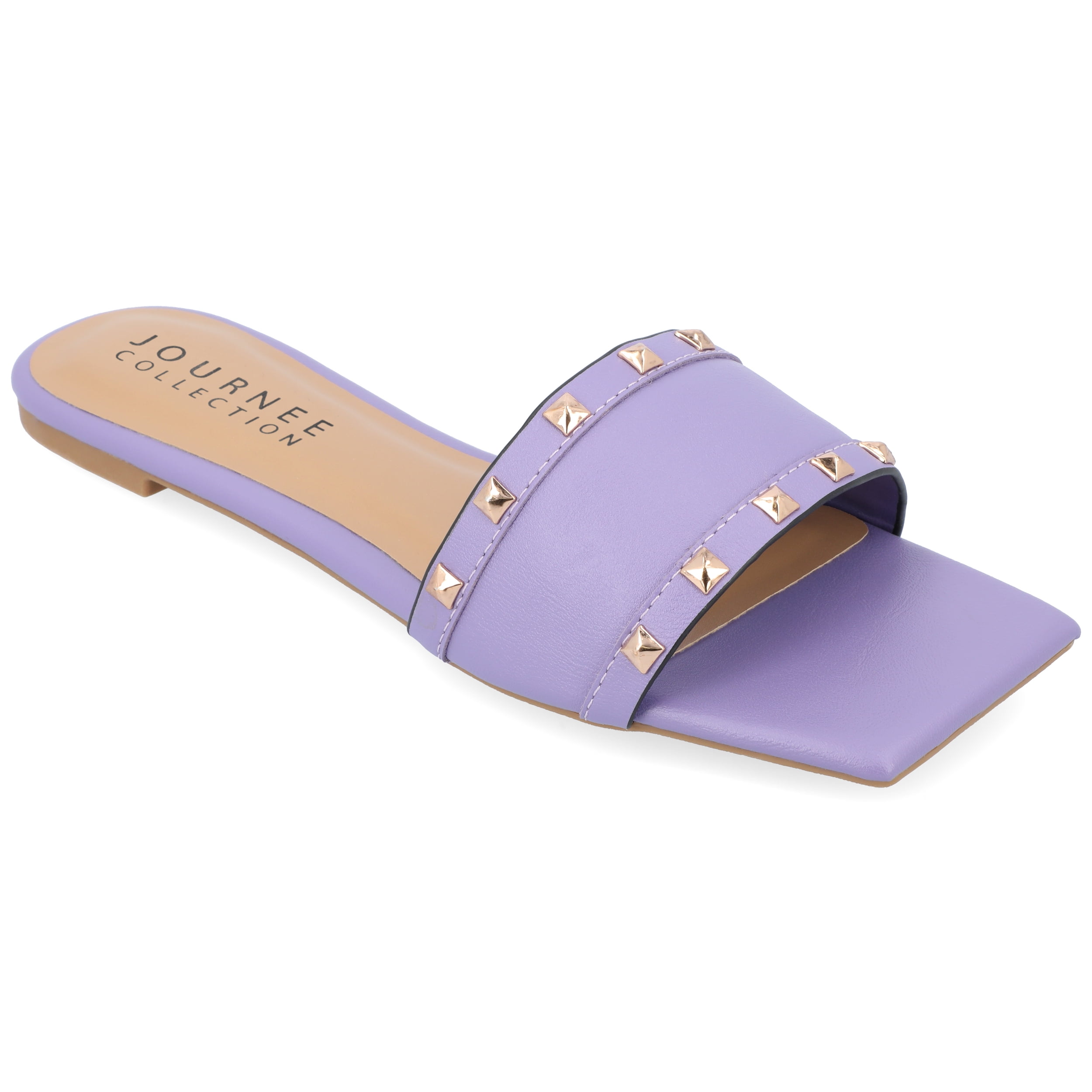 Journee Collection Womens Treena Tru Comfort Foam Slip On Slide Flat Sandals