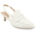 thumbnail image 1 of Journee Womens Amory Kitten Heel Sling Back Loafer Style Pumps, Widths Available, 1 of 9