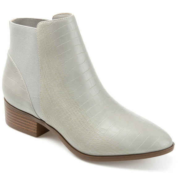 Journee Womens Cerise Pull On Stacked Heel Booties