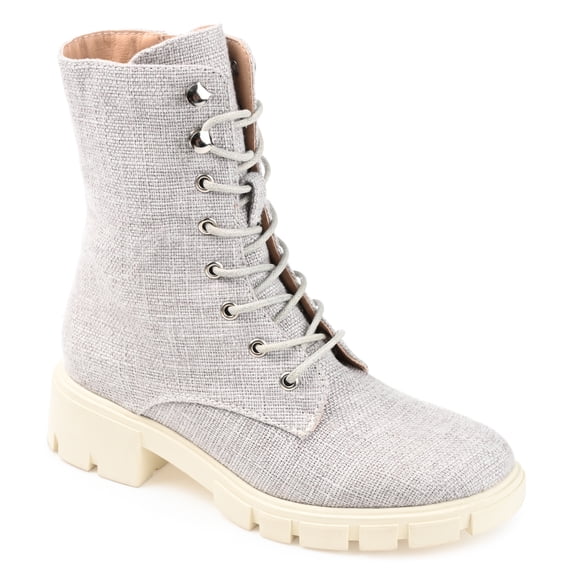 Journee Womens Madelynn Lace Up Block Heel Booties