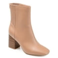 thumbnail image 1 of Journee Womens Maize Back Heel Zip Stacked Heel Booties, 1 of 8