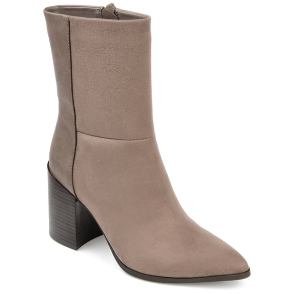 Journee Womens Sharlie Inside Zip Stacked Heel Booties