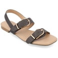 thumbnail image 1 of Journee Collection Womens Twylah Low Stacked Heel Sling Back Sandals, 1 of 6