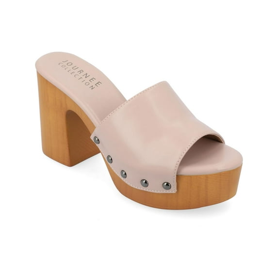 Journee Collection Womens VEDA Round toe Wedge Block Heel