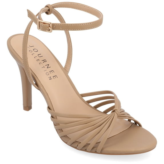 Journee Womens Vanita Multi Strap Stiletto Open Toe Dress Sandals, Widths Available