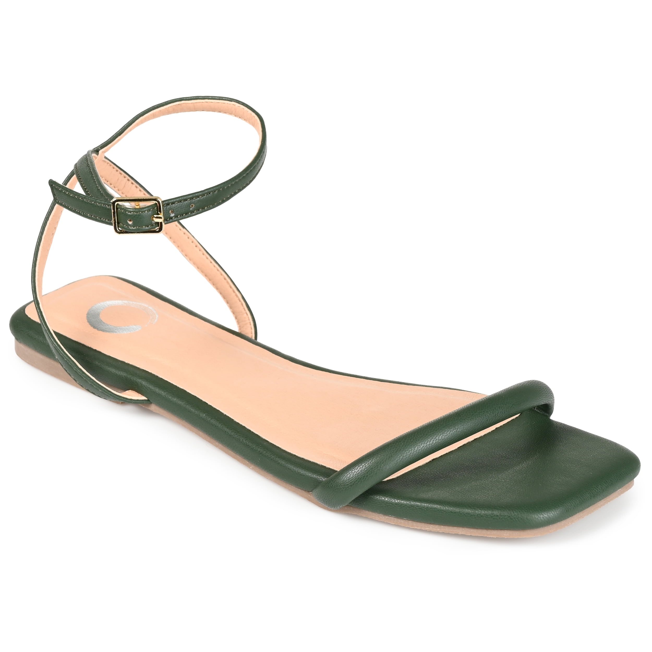 Journee Collection Womens Veena Ankle Strap Low Block Heel Sandals
