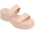thumbnail image 1 of Journee Collection Womens Veradie Tru Comfort Foam Slip On Platform Sandals, 1 of 6
