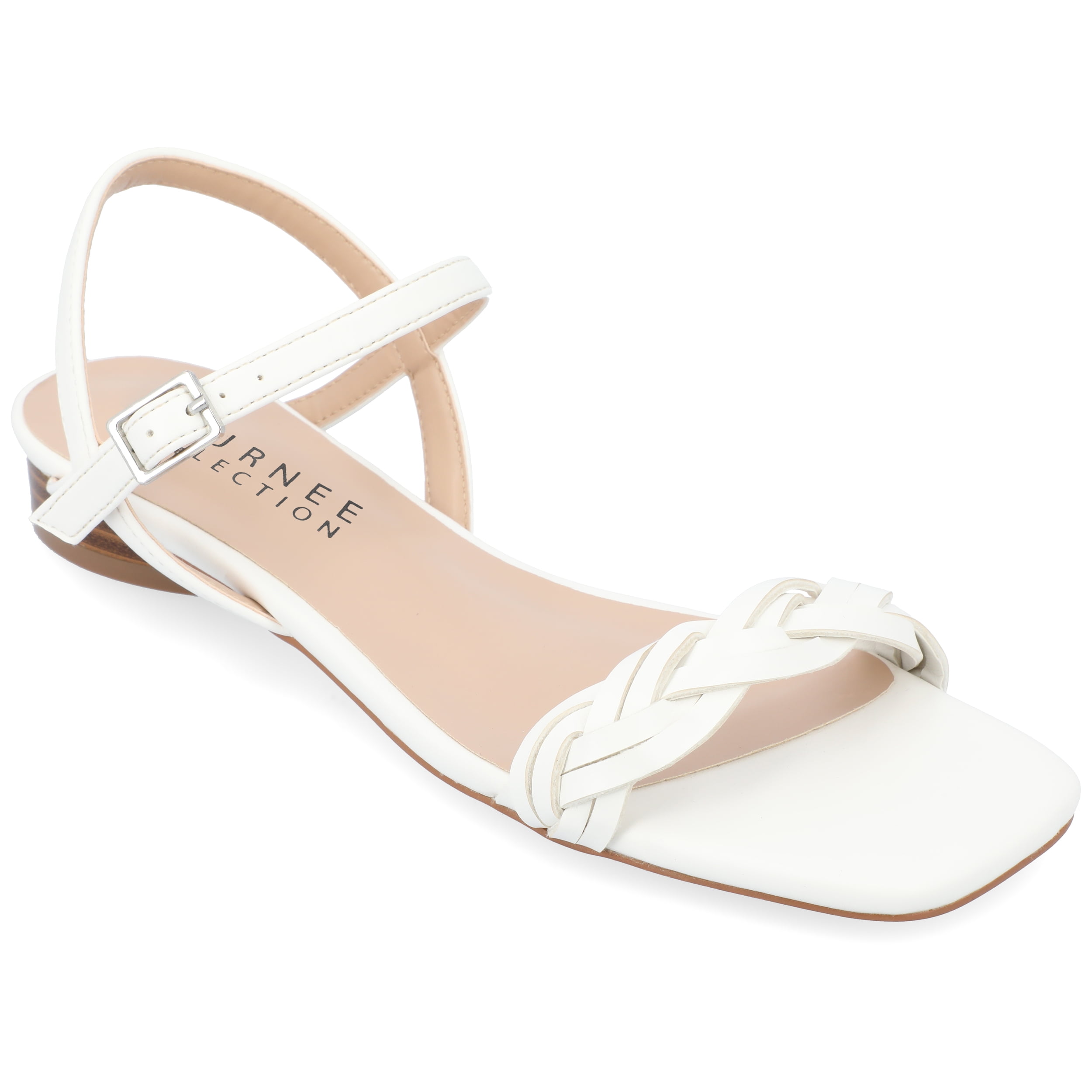 Journee Collection Womens Verity Ankle Strap Low Block Heel Sandals