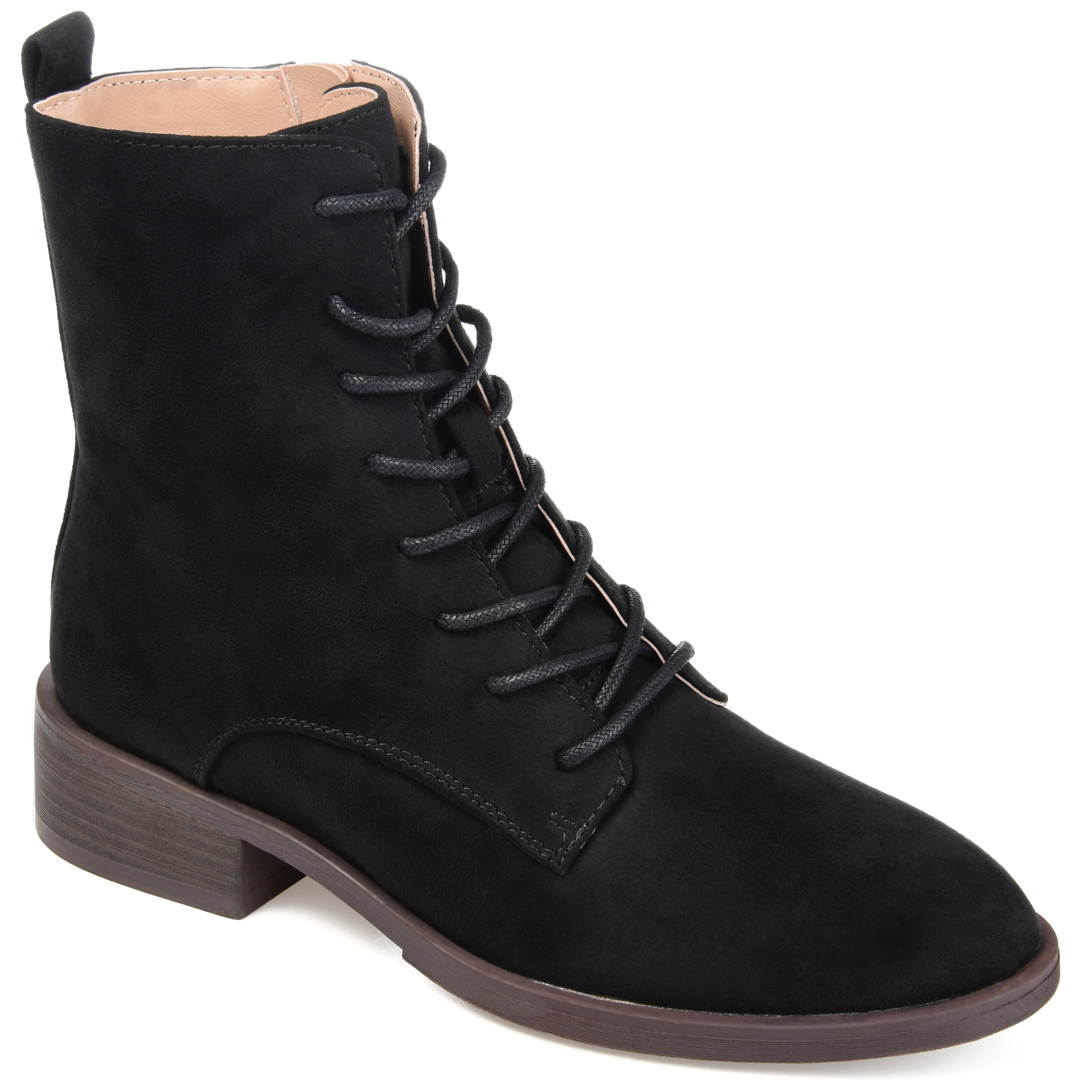combat block heel boots