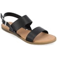 thumbnail image 1 of Journee Womens Wide Width Lavine Multi Strap Flat Sandals, 1 of 11