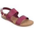 thumbnail image 1 of Journee Womens Wide Width Lavine Multi Strap Flat Sandals, 1 of 10