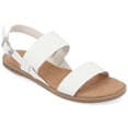 thumbnail image 1 of Journee Womens Wide Width Lavine Multi Strap Flat Sandals, 1 of 11