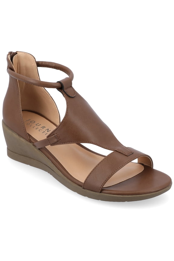 Womens Trayle Wedge Back Heel Zip Sandals, Widths Available
