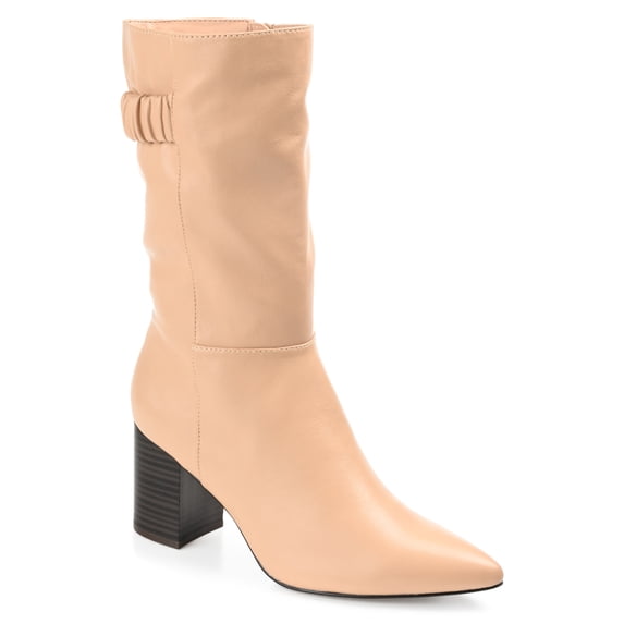 Journee Womens Wilo Stacked Heel Mid Calf Boots