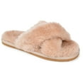 thumbnail image 1 of Journee Womens Winkk Comfort Insole Slip On Slide Open Toe Slippers, 1 of 8