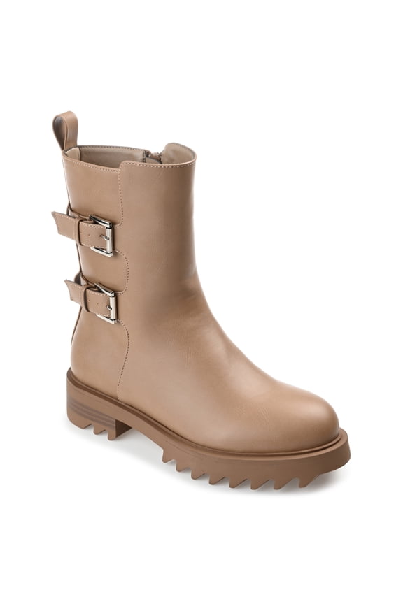 Womens Yasmine Almond Toe Block Heel High Ankle Booties
