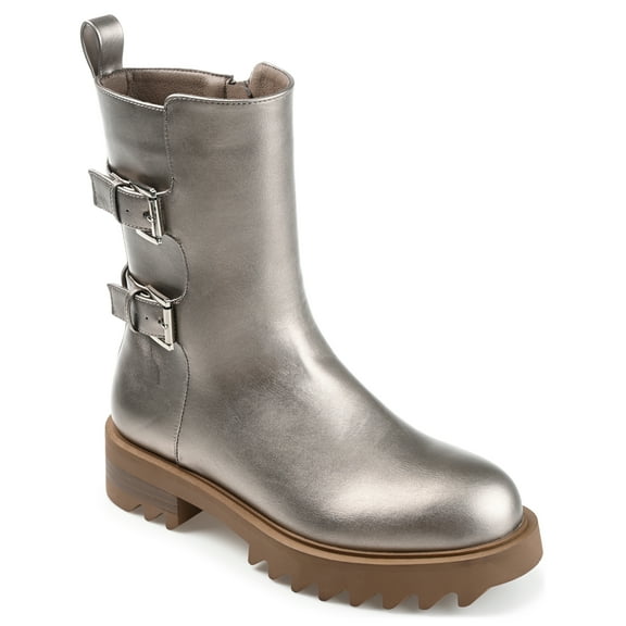 Journee Collection Womens Yasmine Almond Toe Block Heel High Ankle Booties