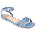 thumbnail image 1 of Journee Collection Womens Zendaya Tru Comfort Foam Ankle Strap Low Block Heel Sandals, 1 of 6