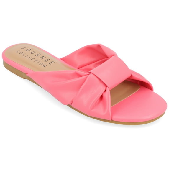 Journee Collection Womens Zetia Tru Comfort Foam Slip On Slide Sandals