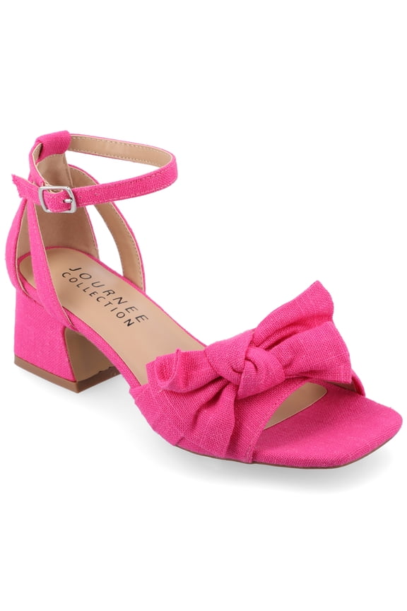 Womens Zevi Linen Block Heel Dress Sandals, Widths Available