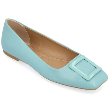 Journee Womens Zimia Ballet Slip On Square Toe Dress Flats