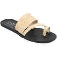 thumbnail image 1 of Journee Collection Womens Zindy Raffia Slip On Slide Sandal, 1 of 6