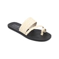 thumbnail image 1 of Journee Collection Womens Zindy Toe-Loop Flat Slide Sandals, 1 of 6