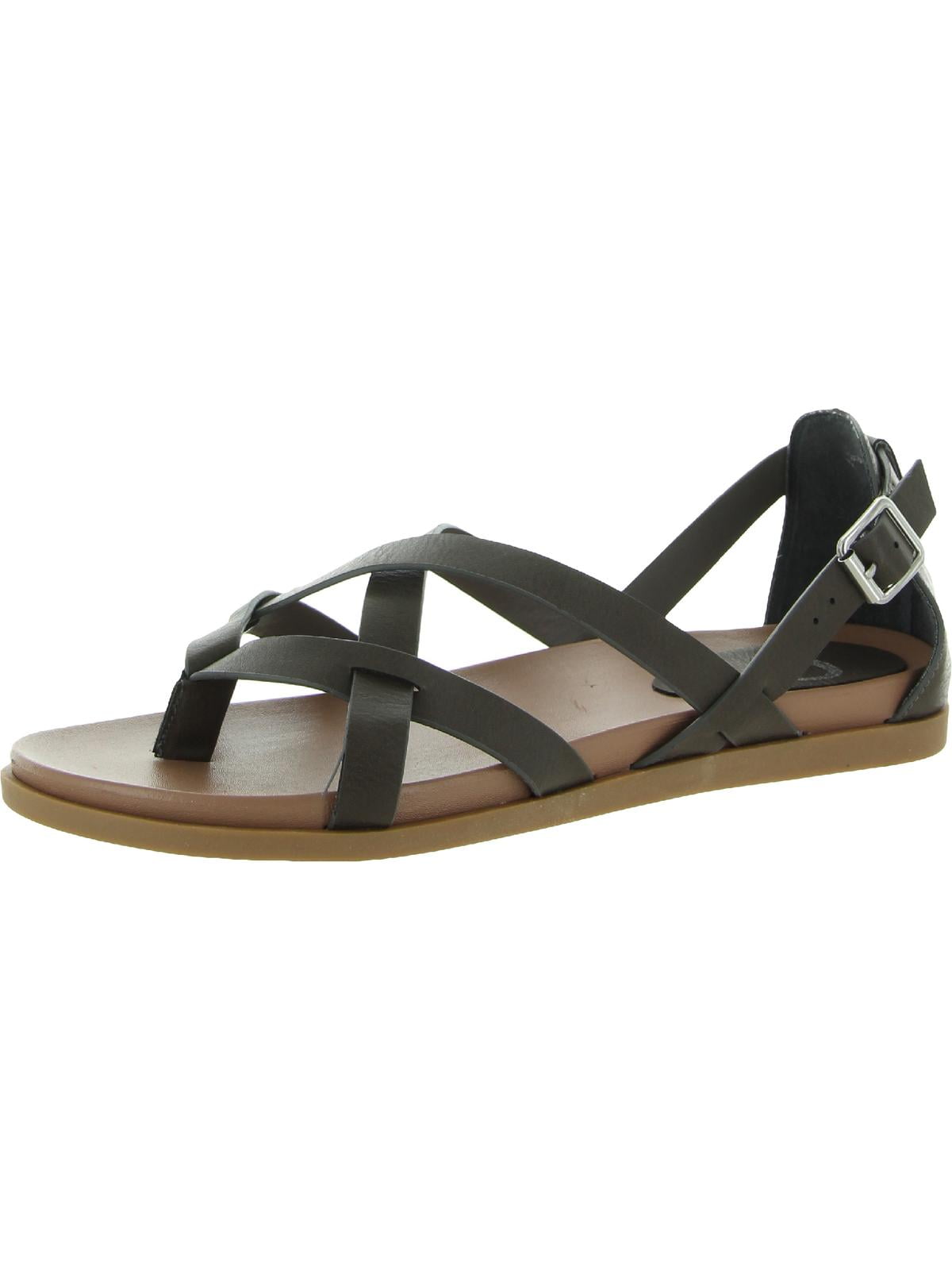 Journee Collection Womens Ziporah Faux Leather Strappy Flat Sandals ...