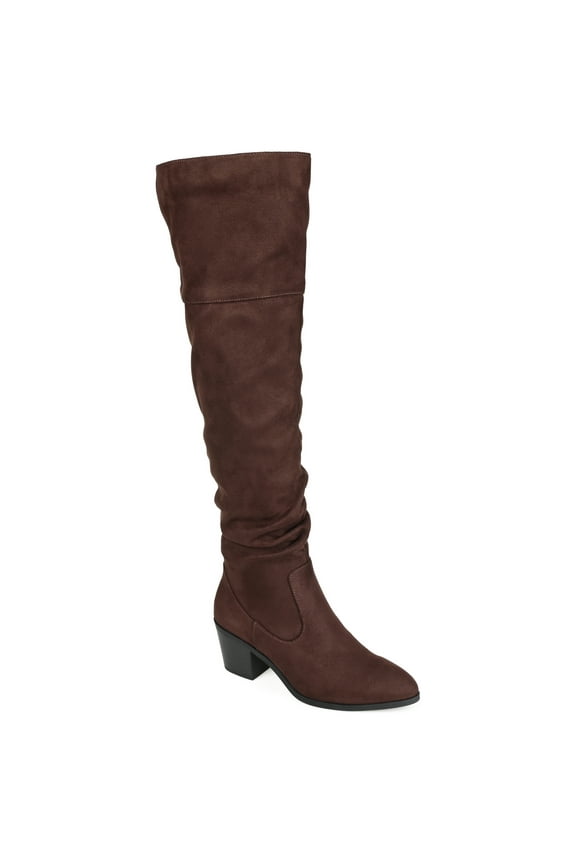 Collection Womens Zivia Tru Comfort Foam Wide Calf Stacked Heel Over The Knee Boots