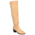 thumbnail image 1 of Journee Womens Zivia Comfort System Wide Calf Stacked Heel Over The Knee Boots, 1 of 10