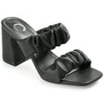 thumbnail image 1 of Journee Collection Womens Zoee Open Square Toe Block Heel Sandals, 1 of 6
