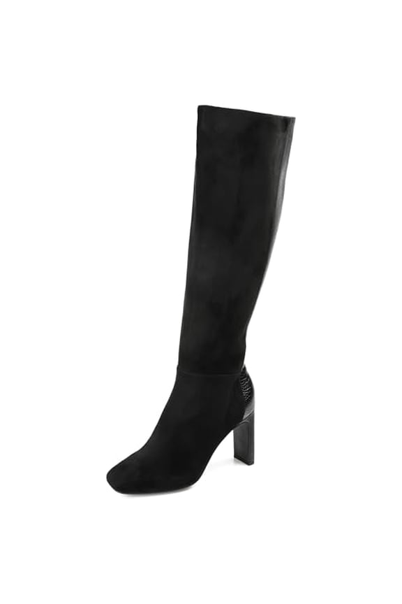 Elisabeth Womens' Tru Comfort Block Heeled Boots, Black, 10 X-Wide